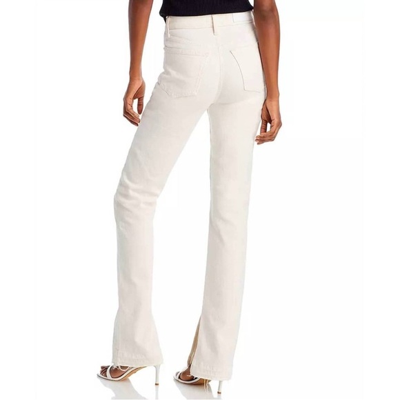 Re/Done 70s High Rise Skinny Boot Jeans 25 Vintage White Button Fly Minimalist - Picture 3 of 16